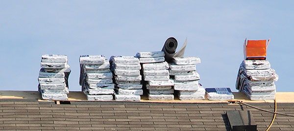 Shingles on rooftop