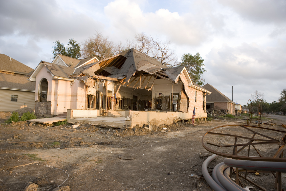 A home in Lakeview after Hurricane Katrina