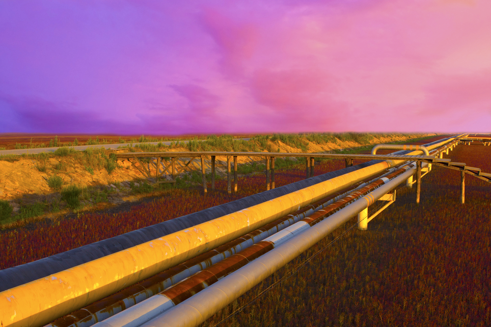 pipelines in sunset