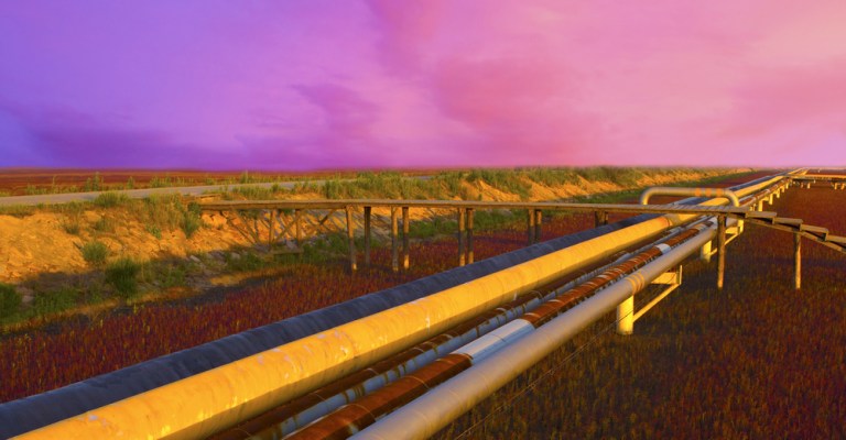 pipelines in sunset