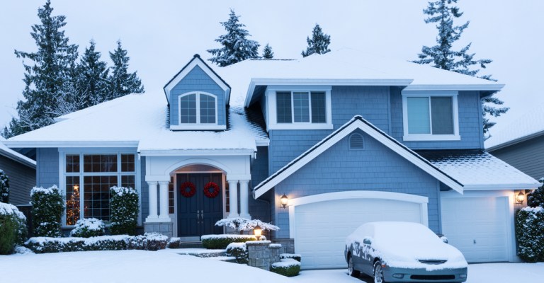 snow on roof