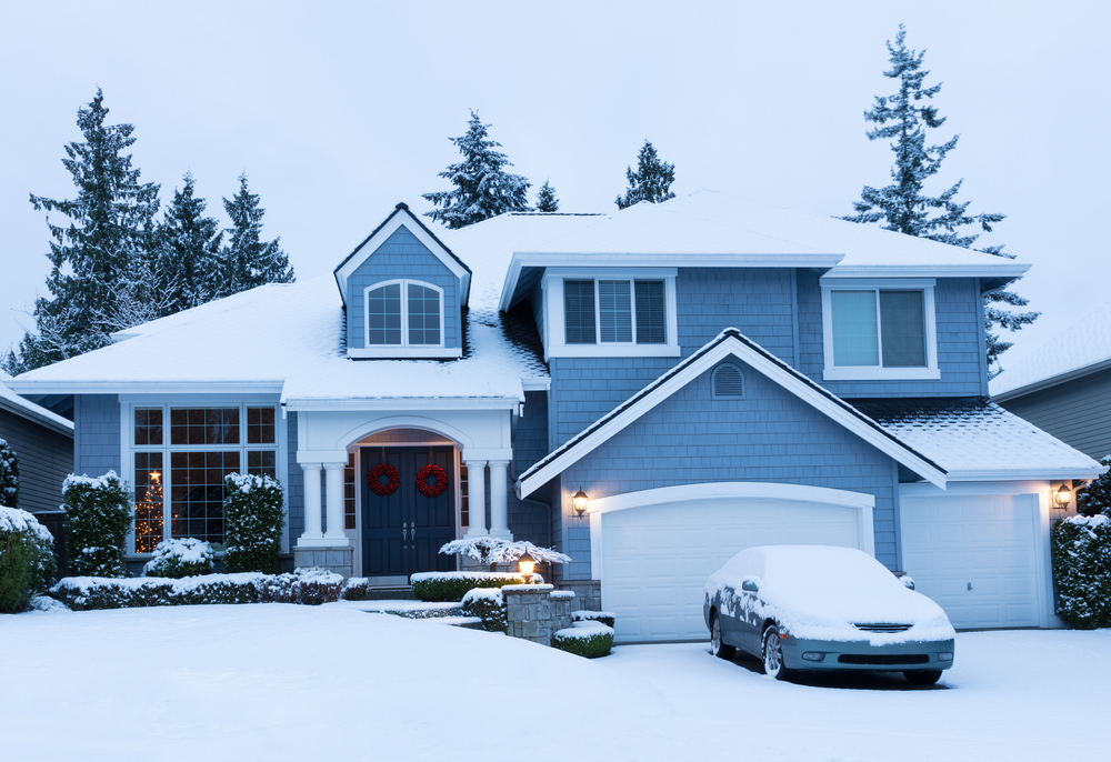 snow on roof