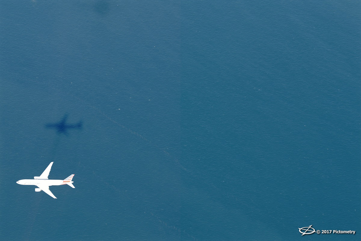 plane over water