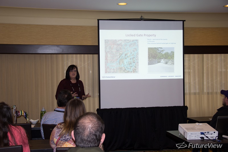 Wendy Grams, Chief Appraiser for the Central Appraisal District of Bandera County, speaks at FutureView 2017.