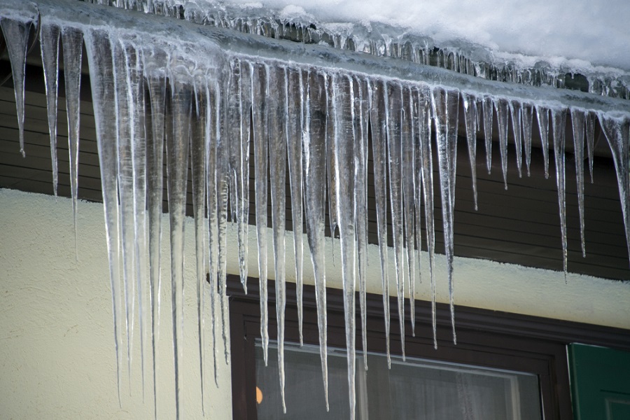 icicles are among the most serious of winter roofing hazards