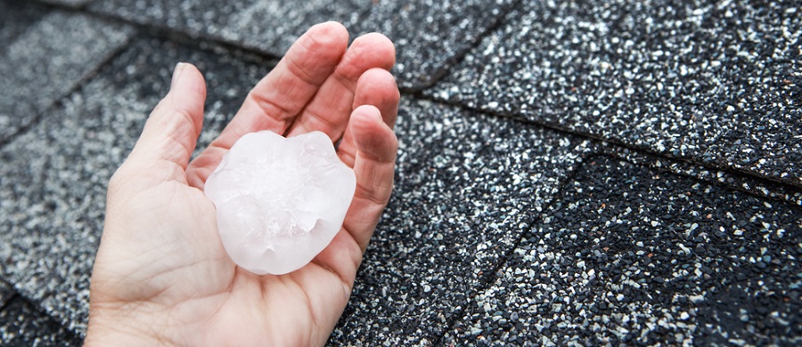 hail on roof