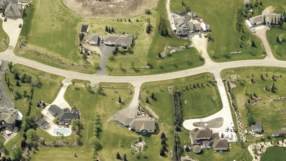 Aerial View Road and House