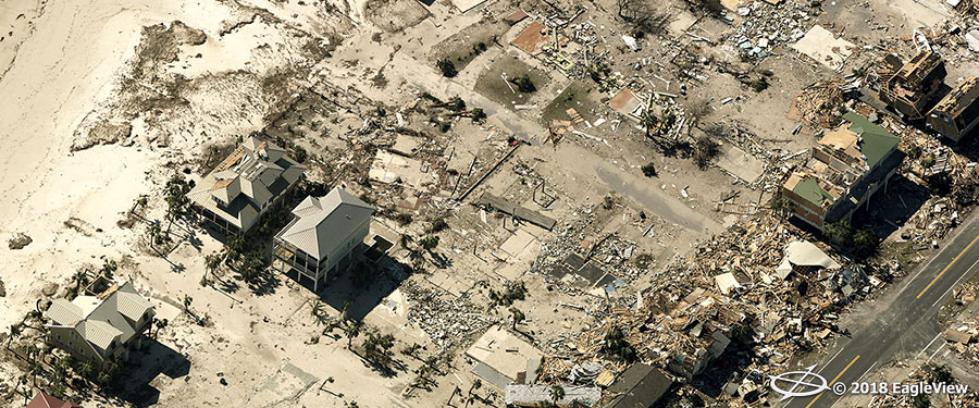 Hurricane Michael post-disaster imagery