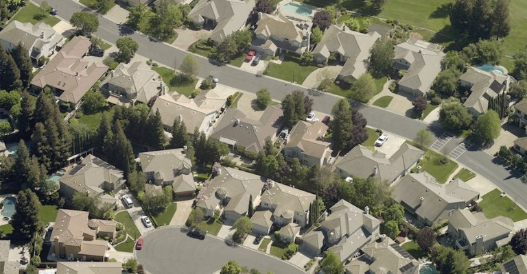 oblique neighborhood roofs