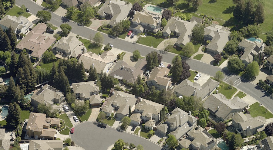 oblique neighborhood roofs