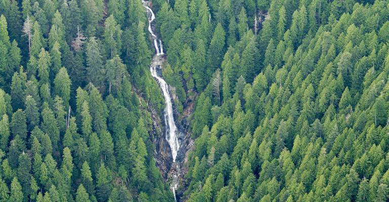 A chain of waterfalls near Coquitlam, British Columbia, Canada