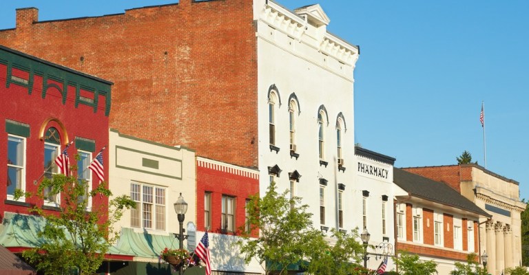 Small town Main Street America