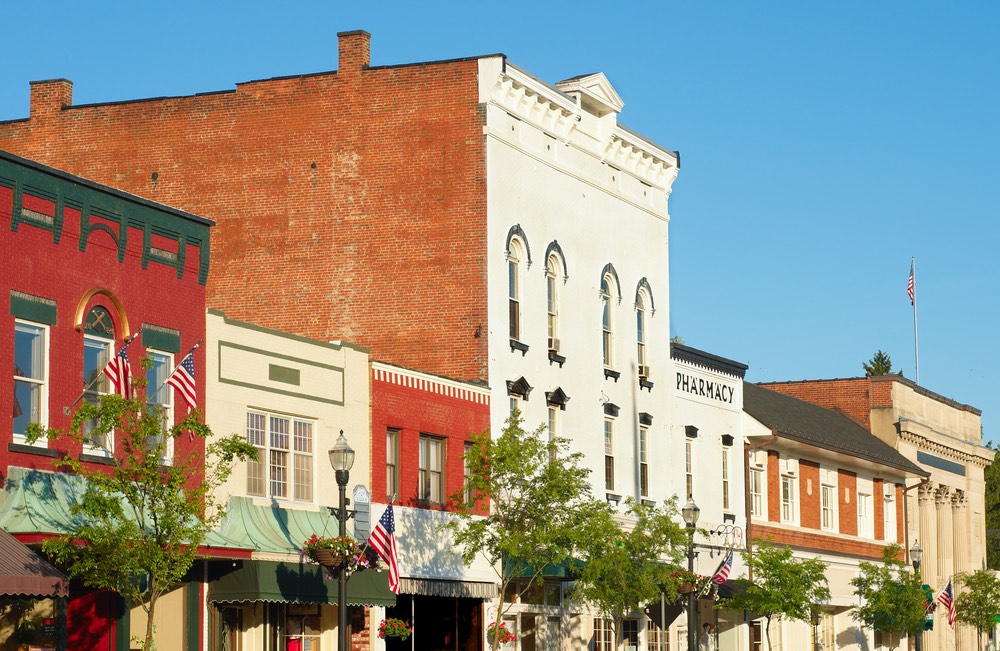 Small town Main Street America